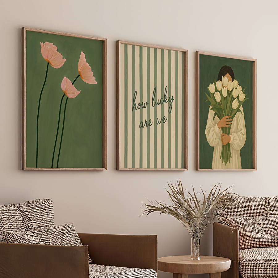 Abstract Canvas Set - Набор из 3 безрамных картин на