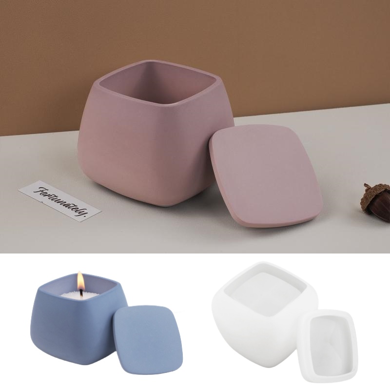 Ceramic Candle Vessel - 1 комплект, квадратная коробка для хранения,