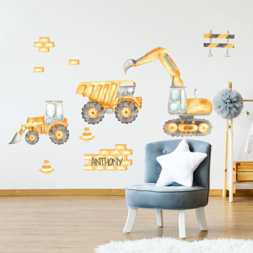 Interior Design Magazine - Пользовательское имя, созданный кран, экскаватор, грузовик,