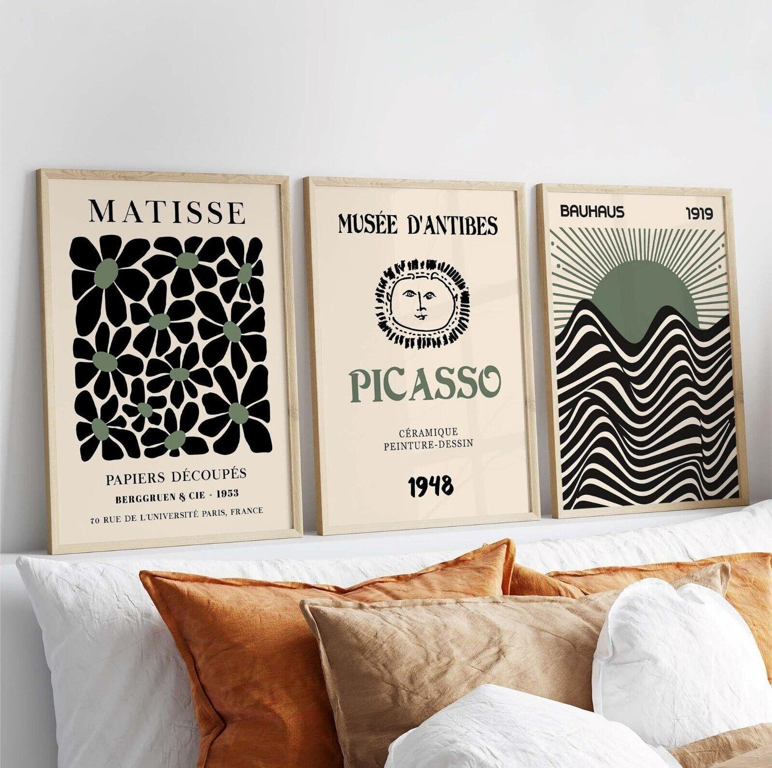 Abstract Canvas Set - Набор из 3 ретро-постеров на холсте