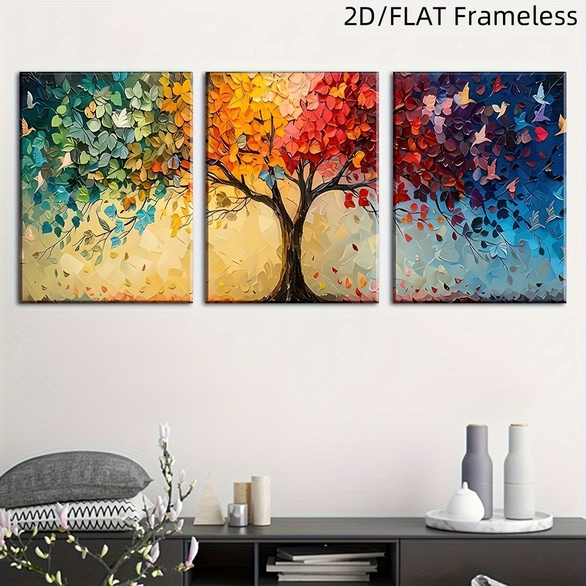 Abstract Canvas Set - Набор из 3-х цветных абстрактных картин