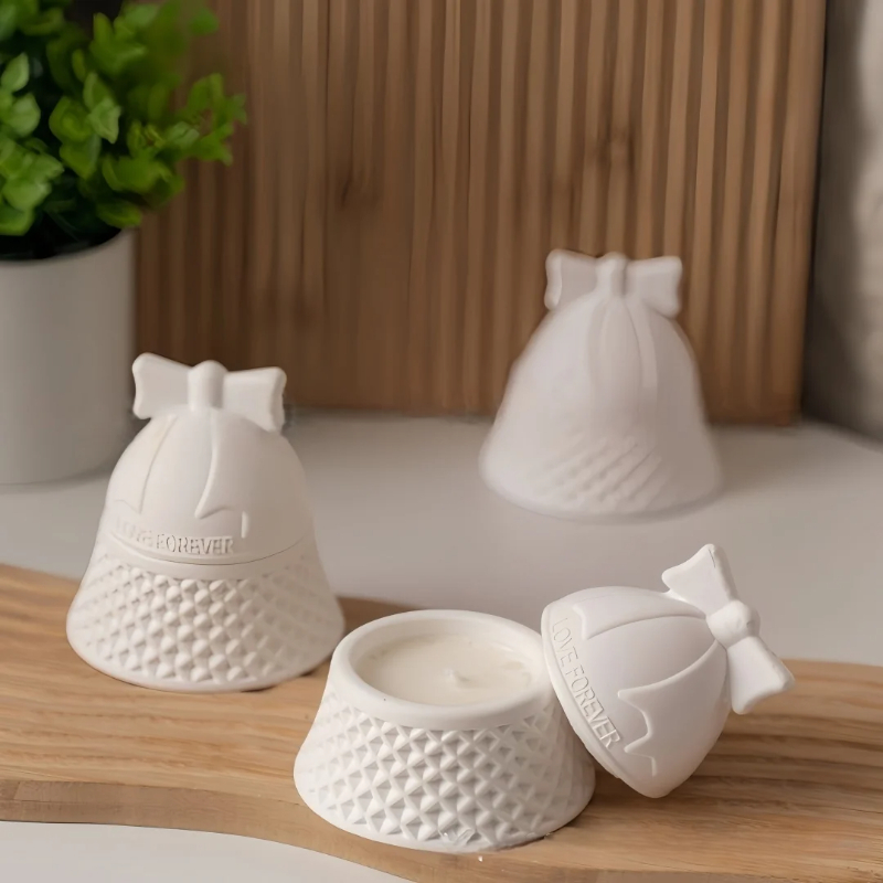 Ceramic Candle Vessel - Силиконовая форма в форме рождественского колокольчика