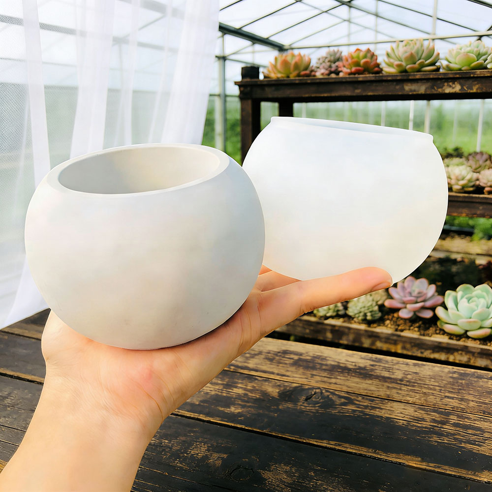 Ceramic Candle Vessel - Силиконовая форма для сферического цветочного горшка,