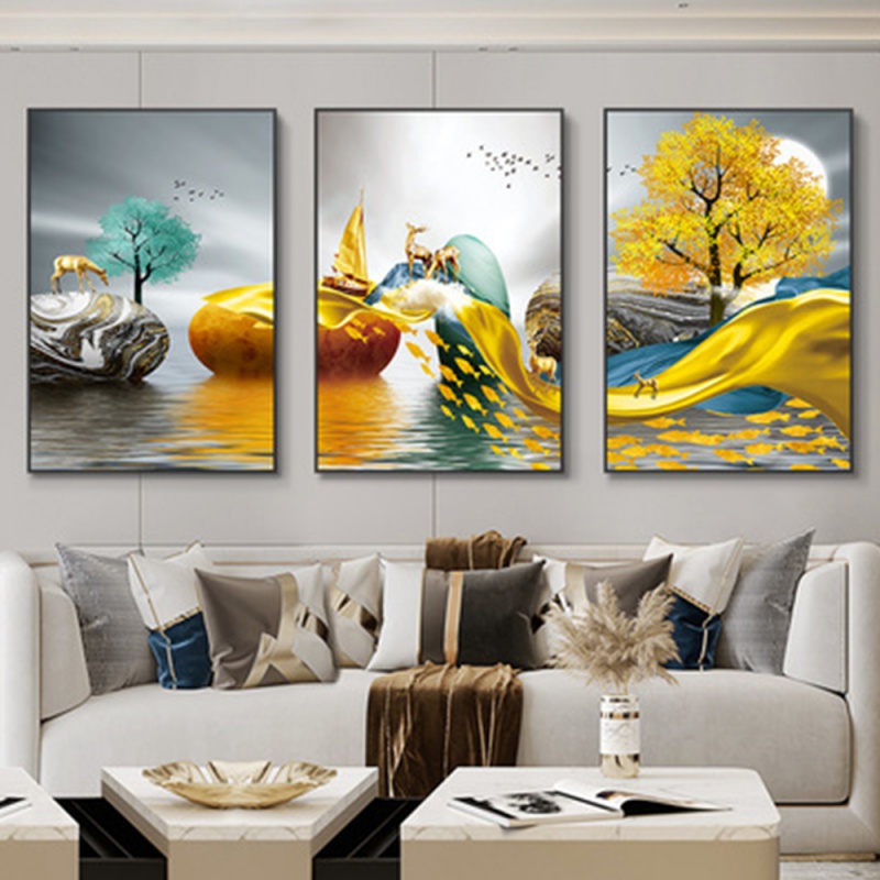 Набор из 3-х безрамных постеро – обзор и цена Abstract Canvas Set