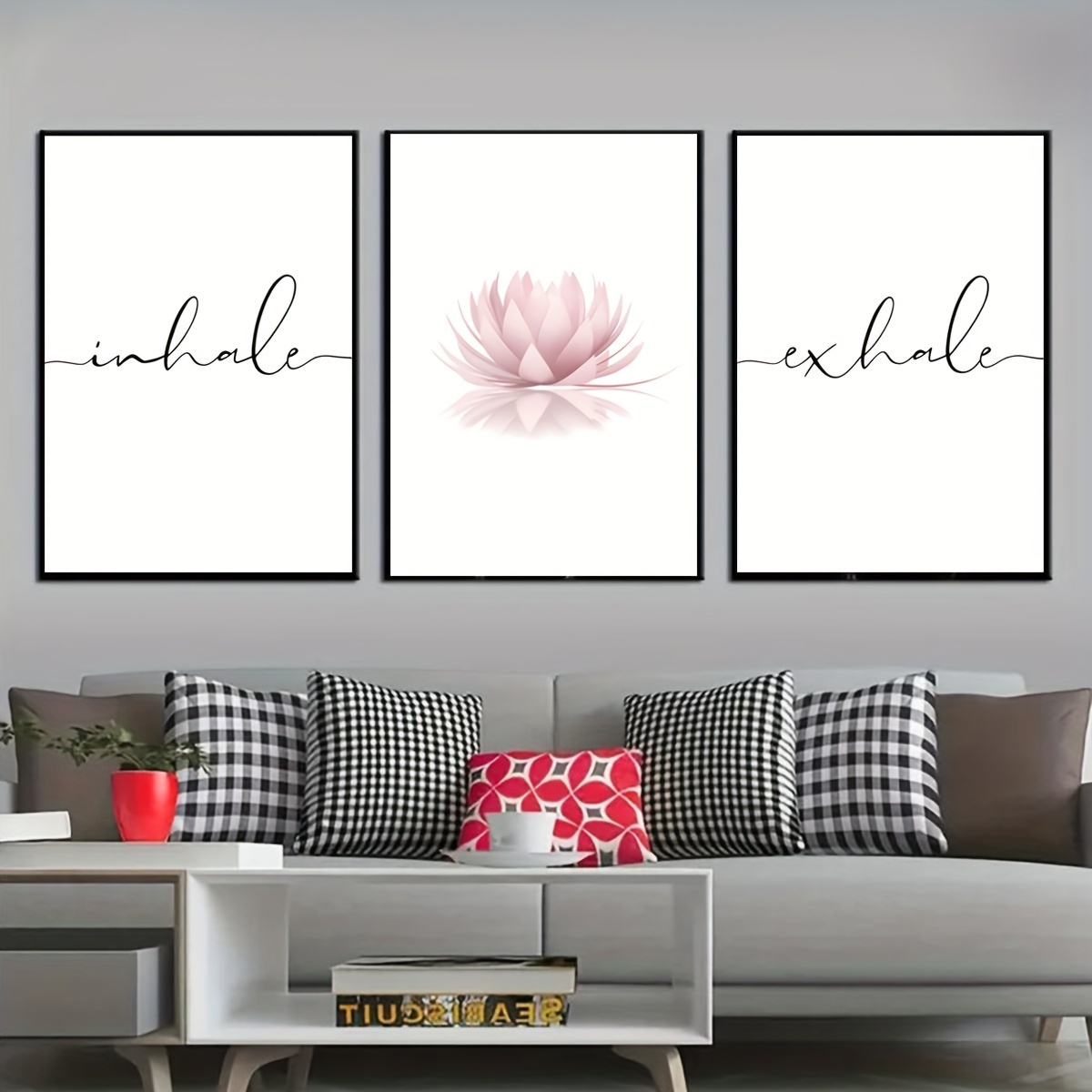 Набор из 3-х постеров: «Вдох-в – обзор и цена Abstract Canvas Set